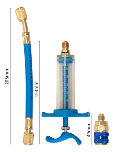 Injetor De Corante A/c 1/4 Sae Ferramenta De Injeção De Óleo - Imagem 5