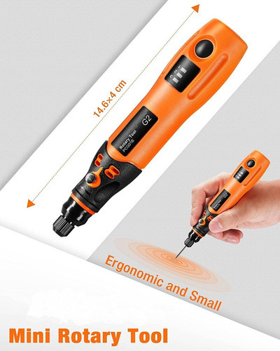 Mini Furadeira Elétrica Moedor Rotativo Sem Fio - Imagem 5
