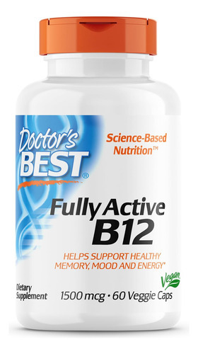 Vitamina B-12 Marca Doctors Best, 1500 Mcg, 60 Pastilhas