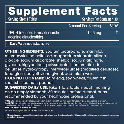 Energy Nadh (12,5 Mg, 30 Comprimidos) - Imagem 2