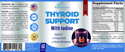 Suplemento Yummyvite Thyroid Support Com Iodo 60 Cápsulas - Imagem 5