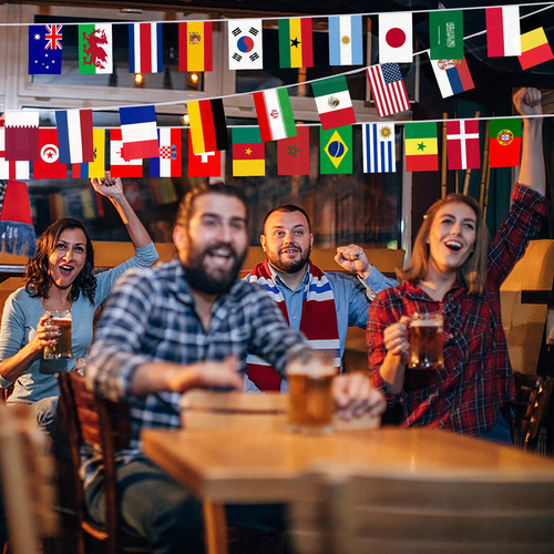 Bandeiras Decoração Copa Do Mundo Qatar 2022 32 Países - Imagem 3