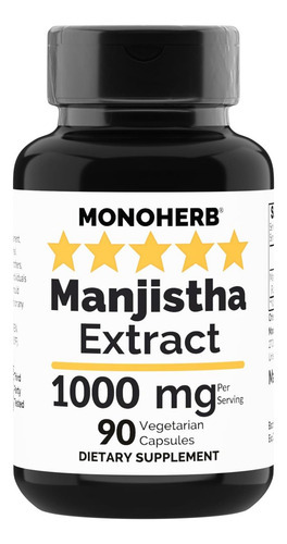Monoherb Manjistha 1000 Mg - 90 Cápsulas Vegetarianas - Extr