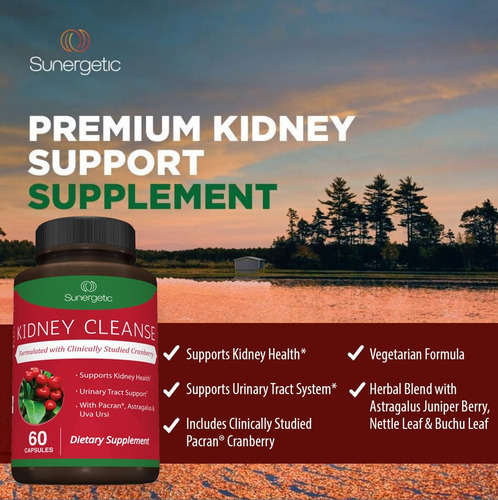Suplemento De Limpeza Renal Sunergetic Premium 60 Cápsulas - Imagem 4