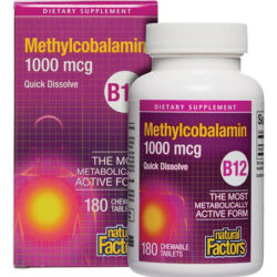 Natural Factors Vitamina B12 Metilcobalamina 1.000 Mcg, Ofer