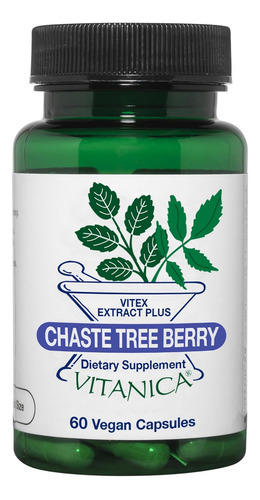 Vitanica, Chaste Tree Berry, Vitex Extract Plus, Vegano, 60