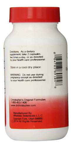 Suplemento Dr. Christopher"s Kidney Formula 475 Mg 100 Cápsu - Imagem 3