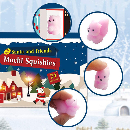 Calendário Do Advento De Natal Squeeze Toys Set Animais Fofo - Imagem 2