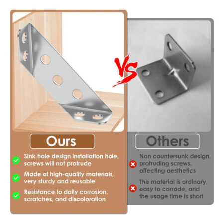 Conector De Canto De Aço Inoxidável Para Móveis Universais 1 - Imagem 6