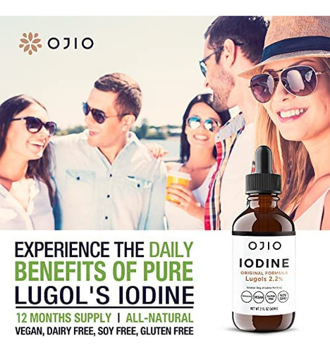 Solução De Iodo Ojio Lugols - Gotas De Iodo Líquido Com Pot - Imagem 3