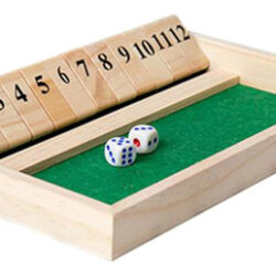 Jogo Shut The Box - Jogo De Dados De Madeira Com 12 Números