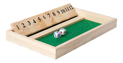 Jogo Shut The Box - Jogo De Dados De Madeira Com 12 Números