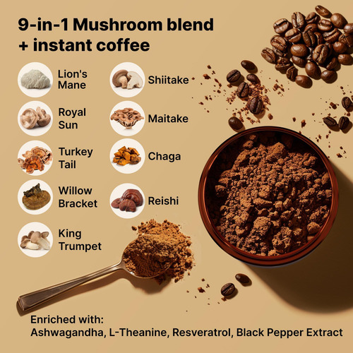 Café Com Cogumelos Rasstenix Orgânico - Mistura Adaptogênica - Imagem 2