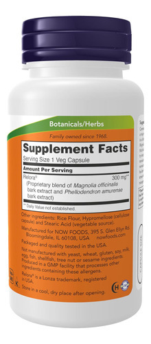 Agora Suplementos De Alimentos, Relora 300 Mg (uma Mistura D - Imagem 2