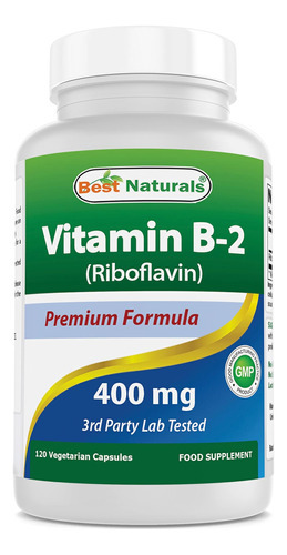 Vitamina B2 Best Naturals/ 400 Mg/120 Cápsulas