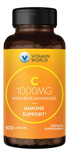Vitamin World Vitamina C 1000 Mg Com Bioflavonóides, Suporte