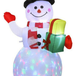Macaco De Neve De Natal Multicolor Led Inflável 1,5 M, 150