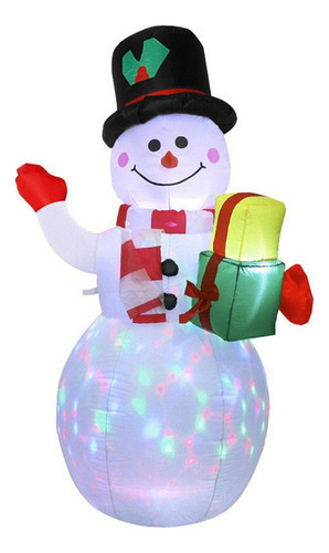 Macaco De Neve De Natal Multicolor Led Inflável 1,5 M, 150