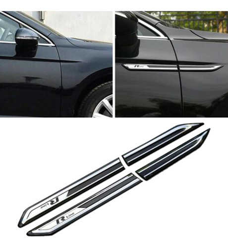 Para Passat B8 Chrome Car Side Fender Decoration Adesivo Car - Imagem 2