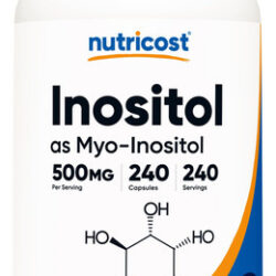 Suplemento Nutricost Inositol 500 Mg 240 Cápsulas Veggie
