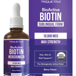 Biotina Orgânica 10.000 Mcg - 180 Porções | Sabor Berry, For
