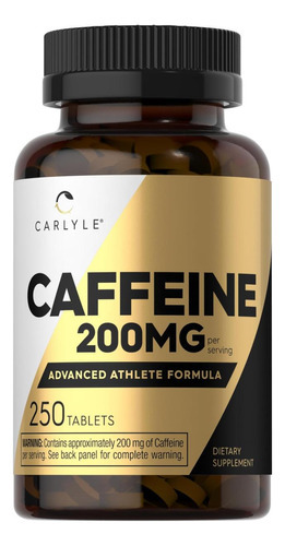 Pílulas De Cafeína Carlyle 200mg | 250 Comprimidos | Fórmula