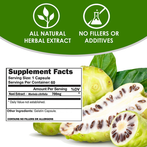 Suplemento Vh Nutrition Noni Em Cápsulas De 700 Mg, Extrato - Imagem 4