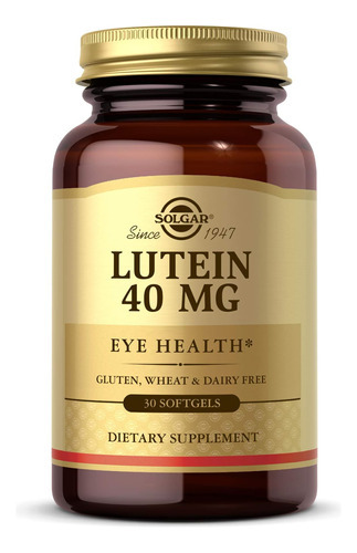 Solgar Luteína 40 Mg, 30 Cápsulas Gelatinosas - Apoia A Saú