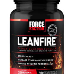 Force Factor Leanfire Pré -treino De Pílulas Energéticas Com