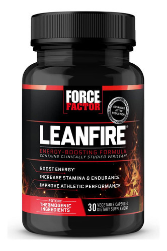 Force Factor Leanfire Pré -treino De Pílulas Energéticas Com