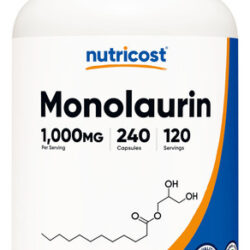 Suplemento Nutricost Monolaurina 1000mg 240 Cápsulas
