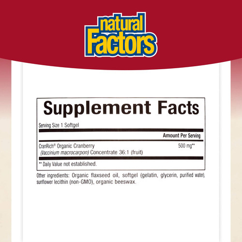 Suplemento Natural Factors Cranrich Cranberry 90 Cápsulas Ge - Imagem 2