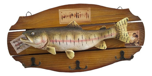 Decoração De Parede De Peixe Simulada 39x19.5x1cm - Imagem 4