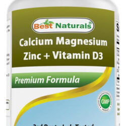Best Naturals Cálcio Magnésio Zinco Com Vitamina D3, 150 Com