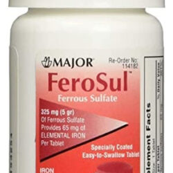 Sulfato Ferroso Fc 325mg (5gr) Genérico Para Feosol Red Com