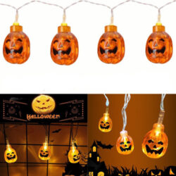 Flasher De Abóbora De Halloween De 3m E 30 Led