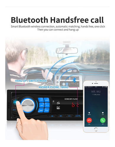 Car Mp3 Bluetooth Call Car Player Rádio Usb Flash - Imagem 8