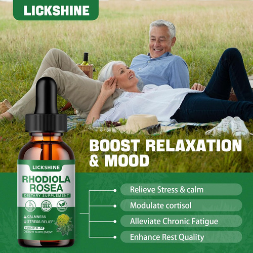 Lickshine 1 Pack 2000mg Rhodiola Rosea Tintura - Gotas De Lí - Imagem 3