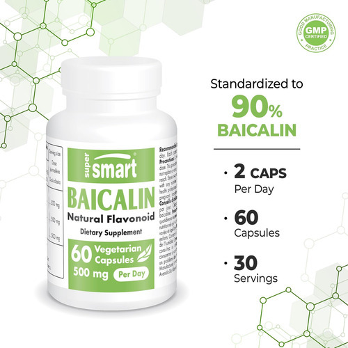 Suplemento Supersmart Baicalin 500 Mg Scutellaria Baicalensi - Imagem 4