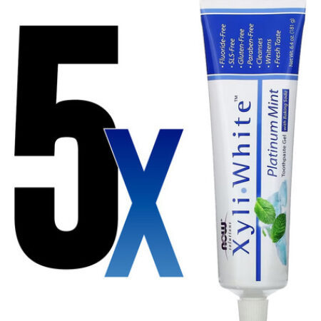 Creme Dental Xyliwhite Now Foods Menta Bicarbonato Sódio 5un - Imagem 2