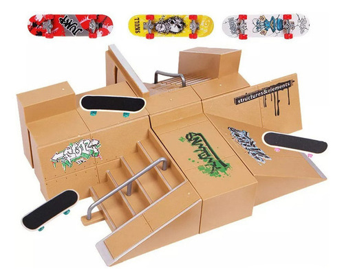 D Pista Rampa Skate Dedo + Skate Dedo