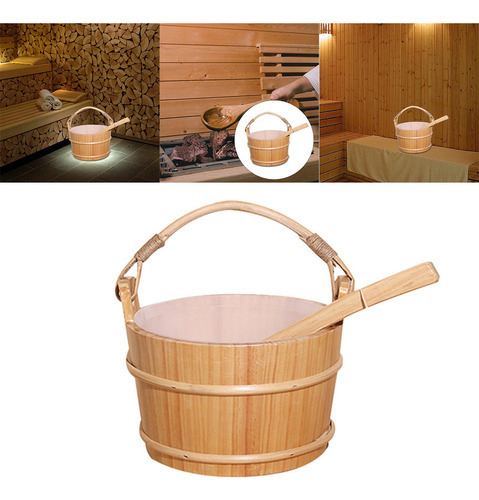 Aplicável A Balde De Sauna De Madeira Maciça De De 1 Galão - Imagem 5