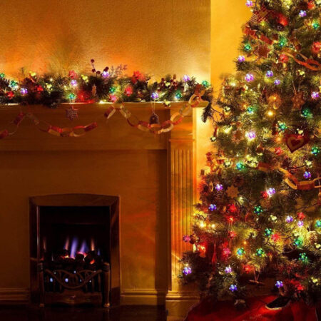 5m Luzes Natal Ao Ar Livre Luz Solar Da Corda Da Flor 20led- - Imagem 9