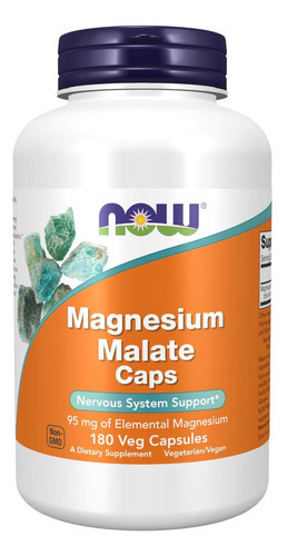 Now Foods Supplements, Cápsulas De Malato De Magnésio Com 95