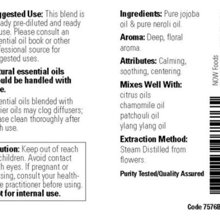Mistura De Óleo De Néroli Now Foods 30 Ml Importado - Imagem 4