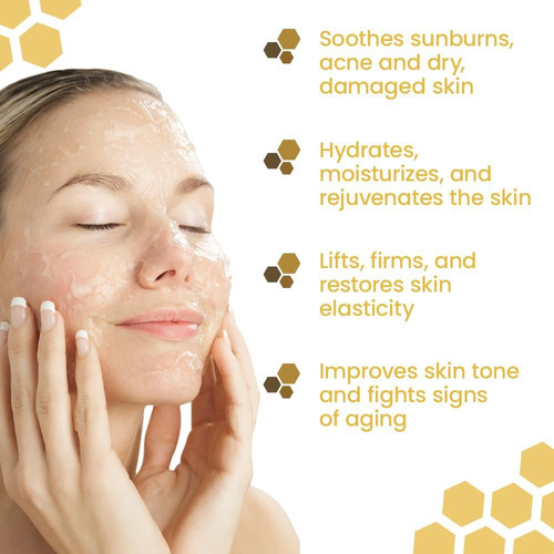 Gel De Aloe Vera Honeyskin 100% Puro Para Pele 1,89 L Com Me - Imagem 5