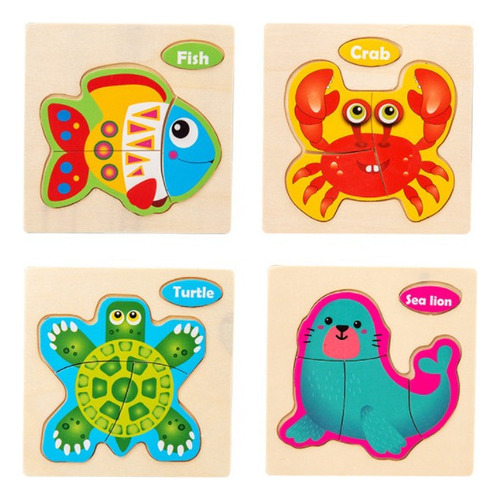 12pcs Montessori Wooden Puzzle Brinquedos De Bebê - Imagem 3
