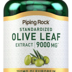 Cápsulas De Extrato De Folha De Oliveira Piping Rock | 9000m
