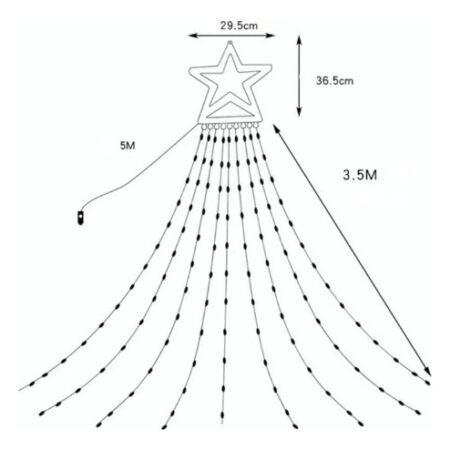 Decoração Solar De Natal Led Strip Light Enfeites De Árvore — foto 3