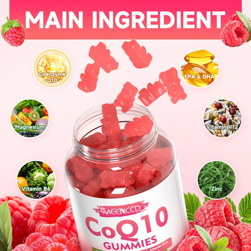 Coq10 Gummies Sem Açúcar 250mg, Suplementos De Coenzima Q10 - Imagem 4